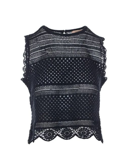 KNITTED TOP TWIN SET | 261TT317200006 NERO